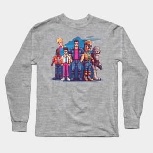 Retro Pixel Party: 80s Fashion in 8-Bit World Long Sleeve T-Shirt